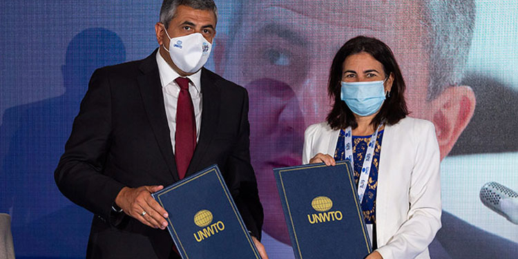 El acuerdo marco fue ratificado por Zurab Pololikashvili, secretario general de la OMT, y por María Jesús Almazor, CEO de Ciberseguridad y Cloud de Telefónica Tech.