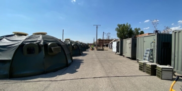 Instalaciones en Torrejón para los refugiados afganos