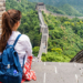 Una turista española en la Gran Muralla.