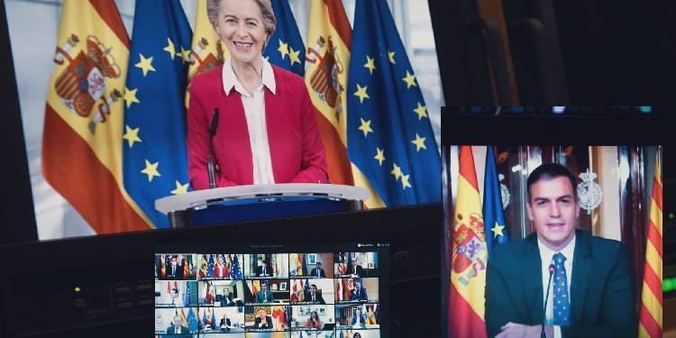 Von der Leyen: “Europa está con España en su año más difícil desde la Transición”