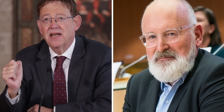 Ximo Puig galardona a Frans Timmermans por su impulso al Pacto Verde Europeo