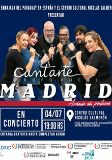 La Embajada del Paraguay invita al concierto del grupo vocal Cantarte