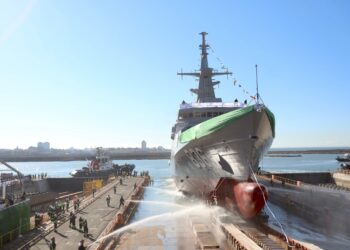 Navantia launches the fifth and last corvette for Saudi Arabia