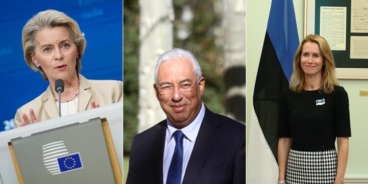 Ursula von der Leyen, António Costa y Kaja Kallas se repartirán los altos cargos de la UE