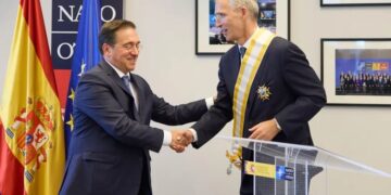 Albares awards NATO Secretary General the Grand Cross of Isabella the Catholic
