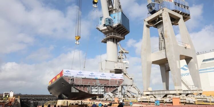 Navantia lays the keel of a deep-sea patrol vessel for Morocco
