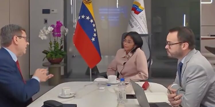 Delcy Rodríguez meets Repsol in the midst of Spain-Venezuela diplomatic crisis