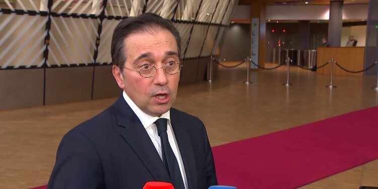 Albares: “What Spain defended almost alone in the Middle East is now a common position of the EU”