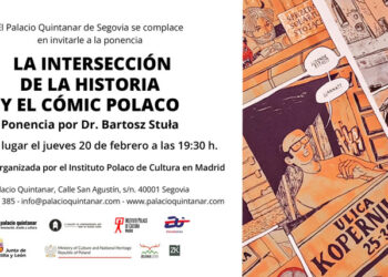 Polish comic book talk at the Palacio Quintanar in Segovia