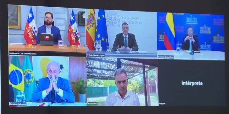 Sánchez presents his proposals against digital disinformation to the presidents of Brazil, Chile, Colombia and Uruguay