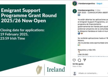 La Embajada de Irlanda abre el Programa de Apoyo a Emigrantes 2025/26