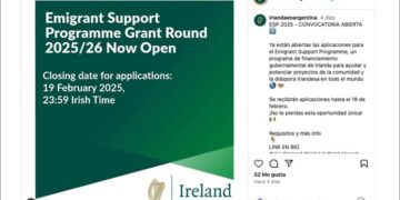 La Embajada de Irlanda abre el Programa de Apoyo a Emigrantes 2025/26