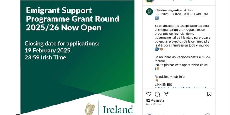 Ireland’s Embassy opens Emigrant Support Program 2025/26