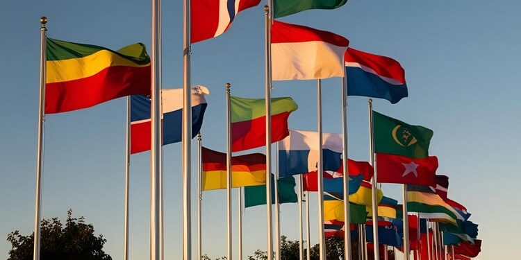 El simbolismo de las banderas en la diplomacia y los eventos oficiales