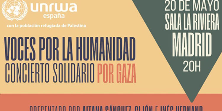 UNRWA organiza ‘Voces por la humanidad’, concierto solidario por Gaza