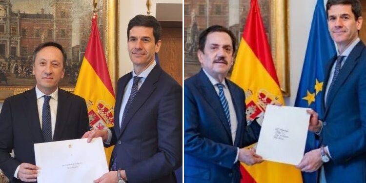 The new ambassadors of Portugal and the Dominican Republic present their Letters of Credence
