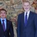 The King receives Daniel Noboa during a visit marked by the power outage