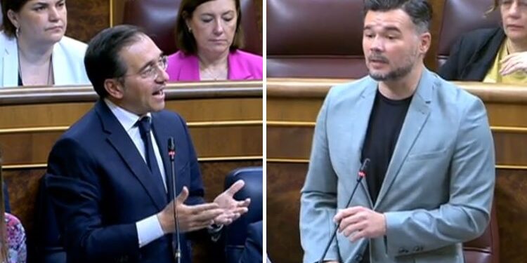 Rufián questions Albares’ influence in the EU, and the minister responds that the official status of Catalan is “irreversible”