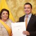 Daniel Noboa awards the Order of Merit to the Ecuadorian ambassador to Spain