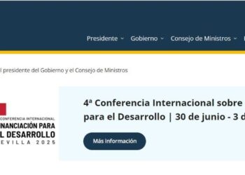 Moncloa lanza la web de la Conferencia sobre Financiación para el Desarrollo de Sevilla