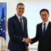 Sánchez aborda con el ‘número dos’ de Xi la mejora de las relaciones comerciales entre la UE y China tras los aranceles de Trump