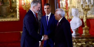The King, Sánchez and Costa preside over the institutional event marking the 40th anniversary of EU membership, marked by “Cerdán case”