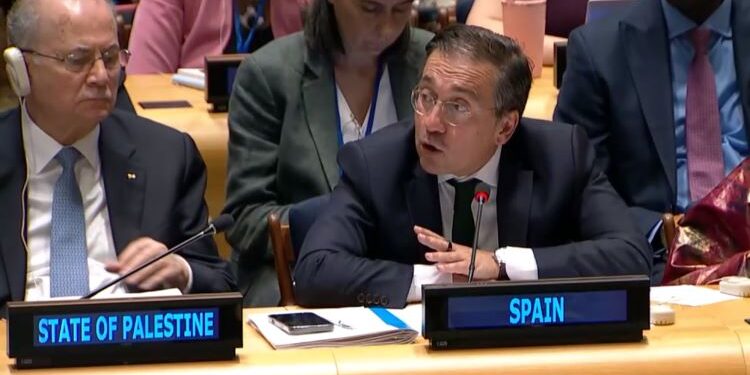 Albares proposes a period of “between 12 and 15 months” for the recognition of Palestine as a full member of the UN