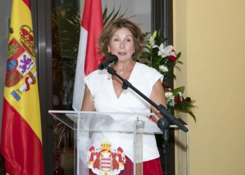 Recepción de la embajadora de Mónaco por el 20 aniversario de la entronización del Príncipe Alberto
