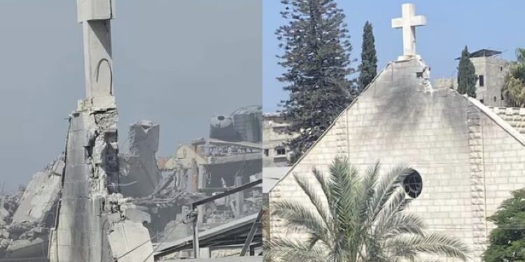 España condena el bombardeo israelí contra la iglesia de la Sagrada Familia en Gaza, que acogía a refugiados palestinos