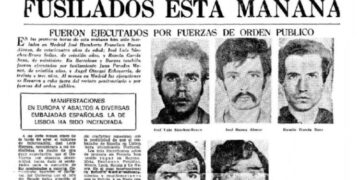 Se cumplen 50 años de los últimos fusilamientos de Franco y de la contundente respuesta internacional y diplomática
