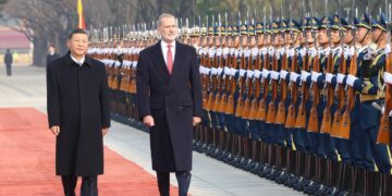 Felipe VI and Xi Jinping attend the signing of nine agreements on economic, trade, food, cultural and scientific cooperation