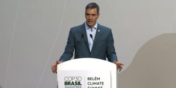 Sánchez anuncia en la COP30 una nueva contribución española de 45 millones de euros al “multilateralismo climático”