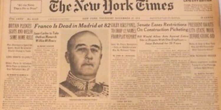 50 years since N20: the international press and Franco’s death
