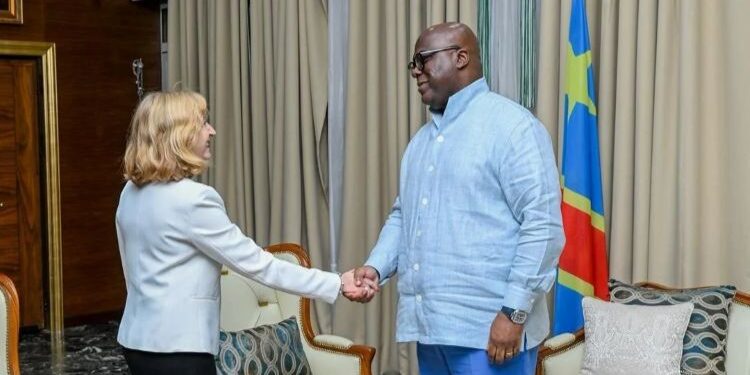 La embajadora de España en la RDC aborda con el presidente Felix Tshisekedi los acuerdos de paz con el M23