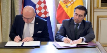 Foreign Ministers of Spain and Croatia sign a bilateral agreement on political consultations in Madrid
