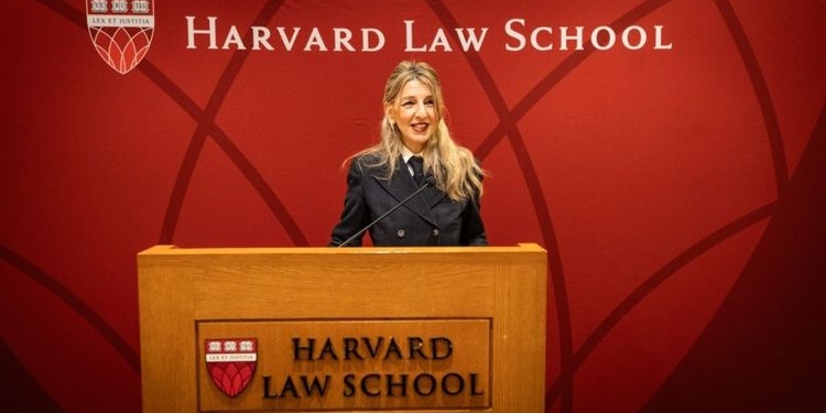 Yolanda Díaz denuncia en Harvard las “amenazas de Musk y Durov” a la “democracia en España”