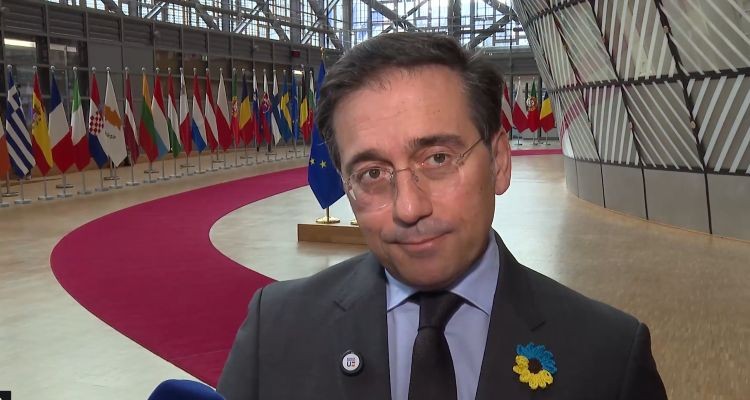José Manuel Albares en reunión de la UE sobre sanciones a Delcy Rodríguez