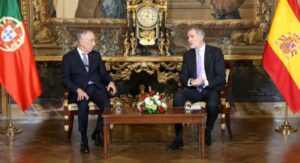 El Rey Felipe VI y el presidente de Portugal Marcelo Rebelo de Sousa en Madrid