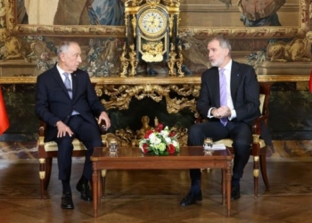El Rey Felipe VI y el presidente de Portugal Marcelo Rebelo de Sousa en Madrid