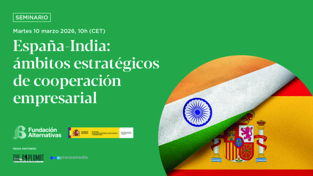 Cartel del seminario sobre cooperación empresarial entre España e India