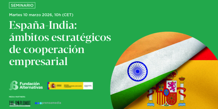 Cartel del seminario sobre cooperación empresarial entre España e India