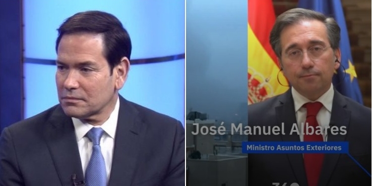 Rubio califica de “decepcionante” el cierre del espacio aéreo español y Albares asegura que no teme “absolutamente nada” de EEUU