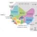 Mapa de África Occidental mostrando países y sus fronteras