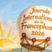 Cartel del Día Internacional de la Francofonía 2026 con un globo aerostático