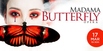 Cartel de la ópera Madama Butterfly en el Auditorio Nacional