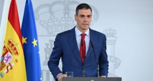 Pedro Sánchez durante una declaración institucional sobre la crisis en Oriente Medio