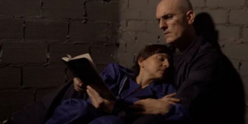 Escena de la obra 1984 en el teatro Fernán Gómez