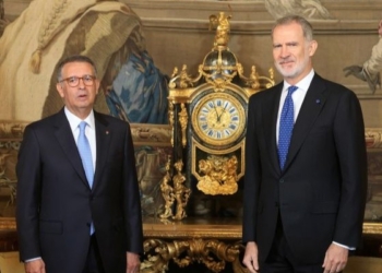 Felipe VI y Sánchez reciben a António José Seguro en su primer viaje al exterior como presidente de Portugal