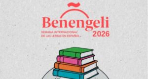 Logo del festival literario Benengeli 2026 con libros apilados