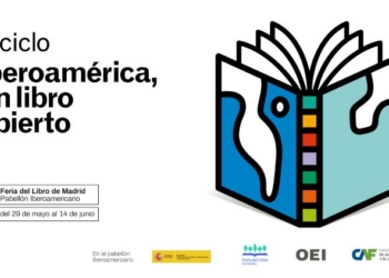 Cartel del ciclo Iberoamérica, un libro abierto en la Feria del Libro de Madrid